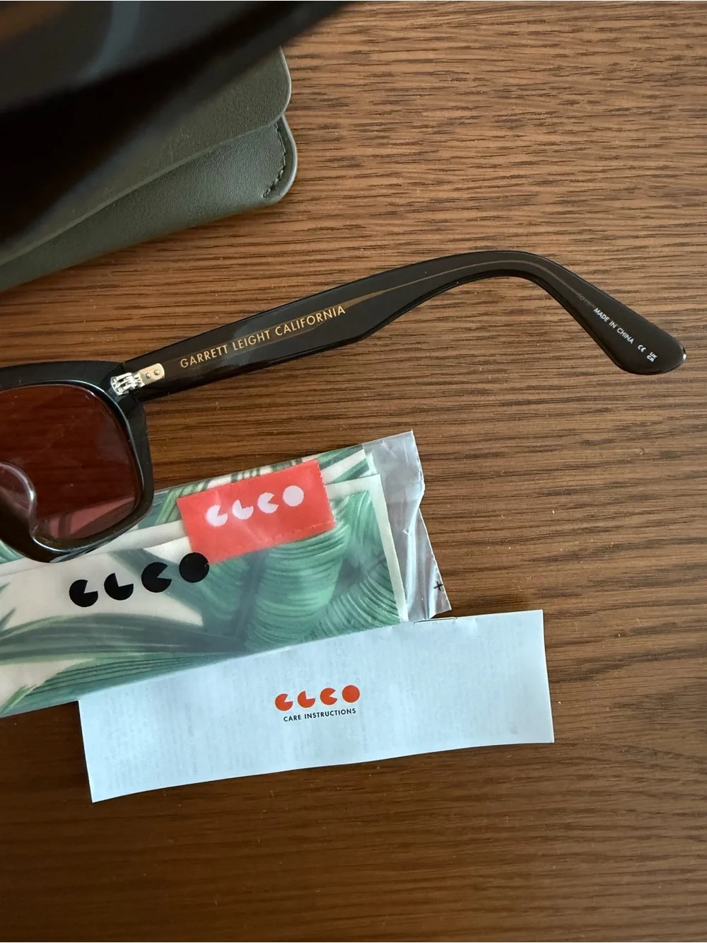 Garrett Leight Webster Sunglasses - Mudstone/Bordeaux/49